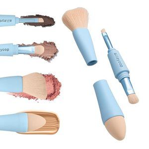 Alleyoop Multi-Tasker 4-in-1 Makeup Brush - All-in-One Multi-Tasking Blending Sp